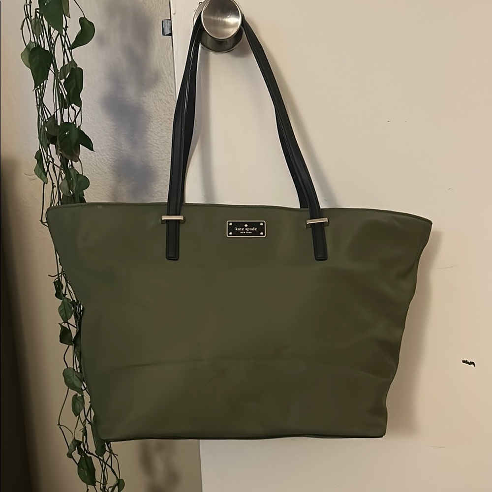 Kate Spade Dark Green Tote Bag